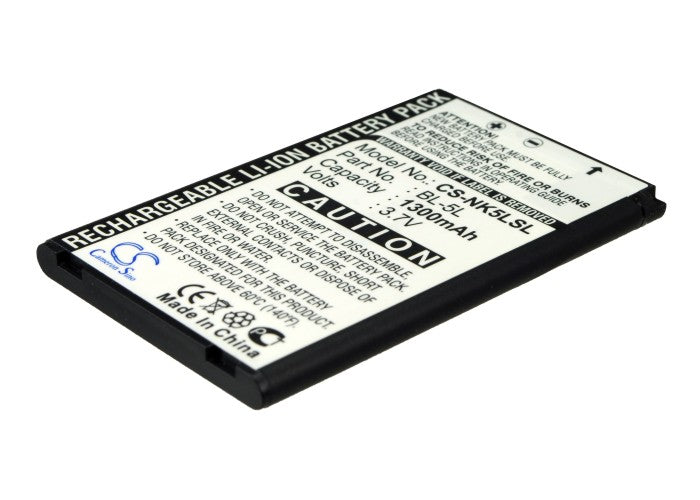 Replacement Battery for Nokia  770 – Mobile, SmartPhone – 1300mAh / 4.81Wh / 3.7V