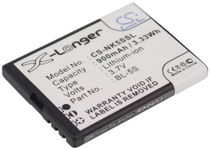 Replacement Battery for Nokia 2330 – Mobile, SmartPhone – 900mAh / 3.7V - image 1