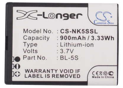 Replacement Battery for Nokia  2330 – Mobile, SmartPhone – 900mAh/3.33Wh / 3.7V