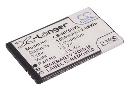 Replacement Battery for Nokia 8800E – Mobile, SmartPhone – 1050mAh / 3.7V - image 1