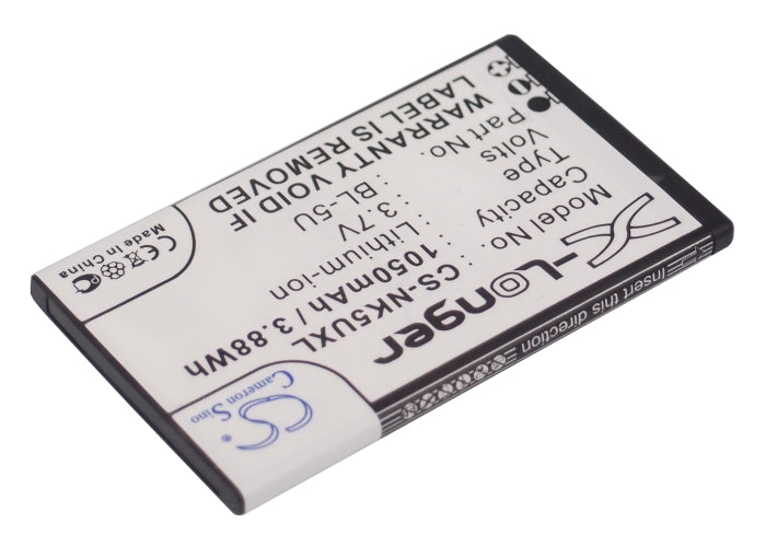 Replacement Battery for Nokia 8800E – Mobile, SmartPhone – 1050mAh / 3.7V - image 2