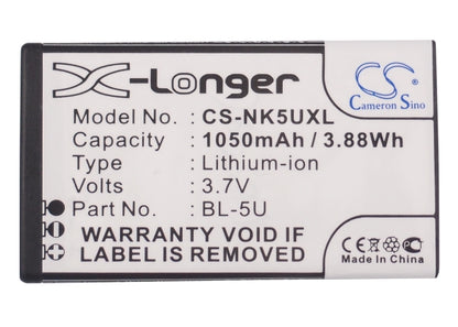 Replacement Battery for Nokia 8800E – Mobile, SmartPhone – 1050mAh / 3.7V - image 5
