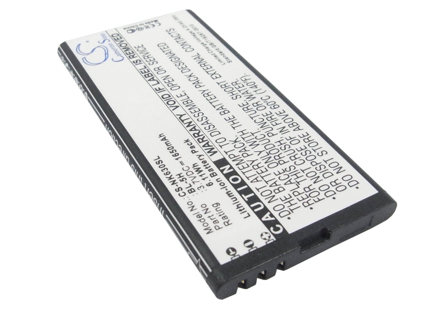 Replacement Battery for Nokia  Lumia 630 – Mobile, SmartPhone – 1650mAh / 6.11Wh / 3.7V