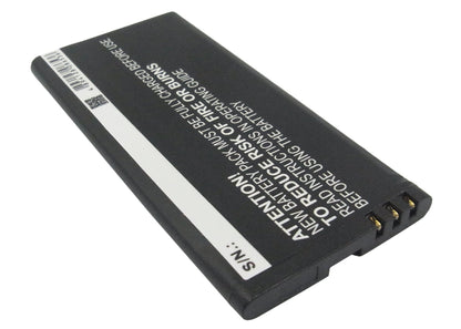 Replacement Battery for Nokia  Lumia 630 – Mobile, SmartPhone – 1650mAh / 6.11Wh / 3.7V