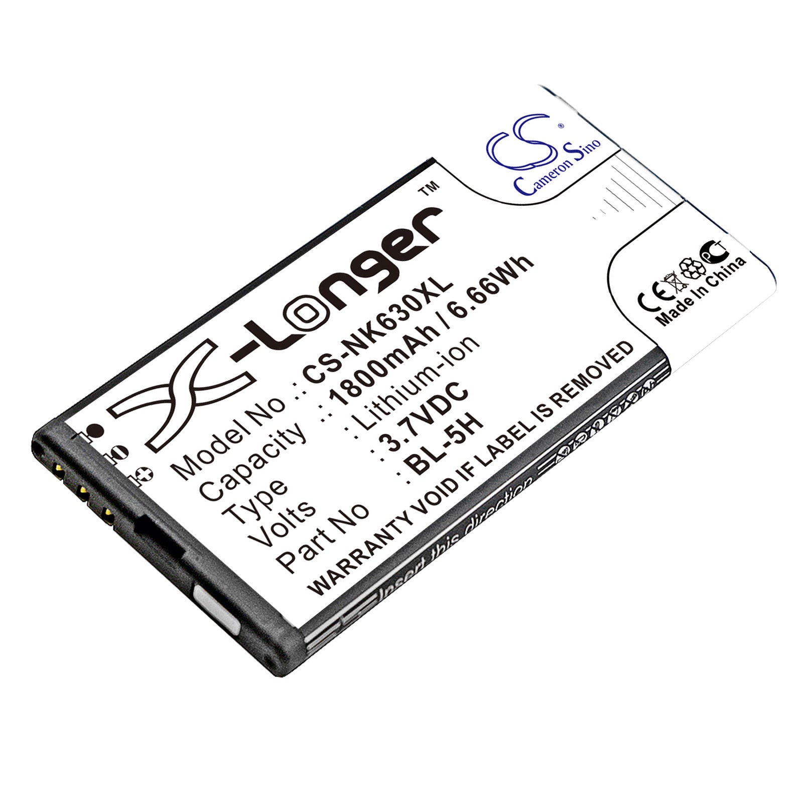 Replacement Battery for Microsoft | Nokia Lumia 630 – Mobile, SmartPhone – 1800mAh / 3.7V - image 1