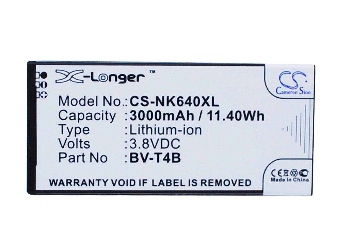Replacement Battery for Microsoft | Nokia Lumia 640 XL – Mobile, SmartPhone – 3000mAh / 3.8V - image 1