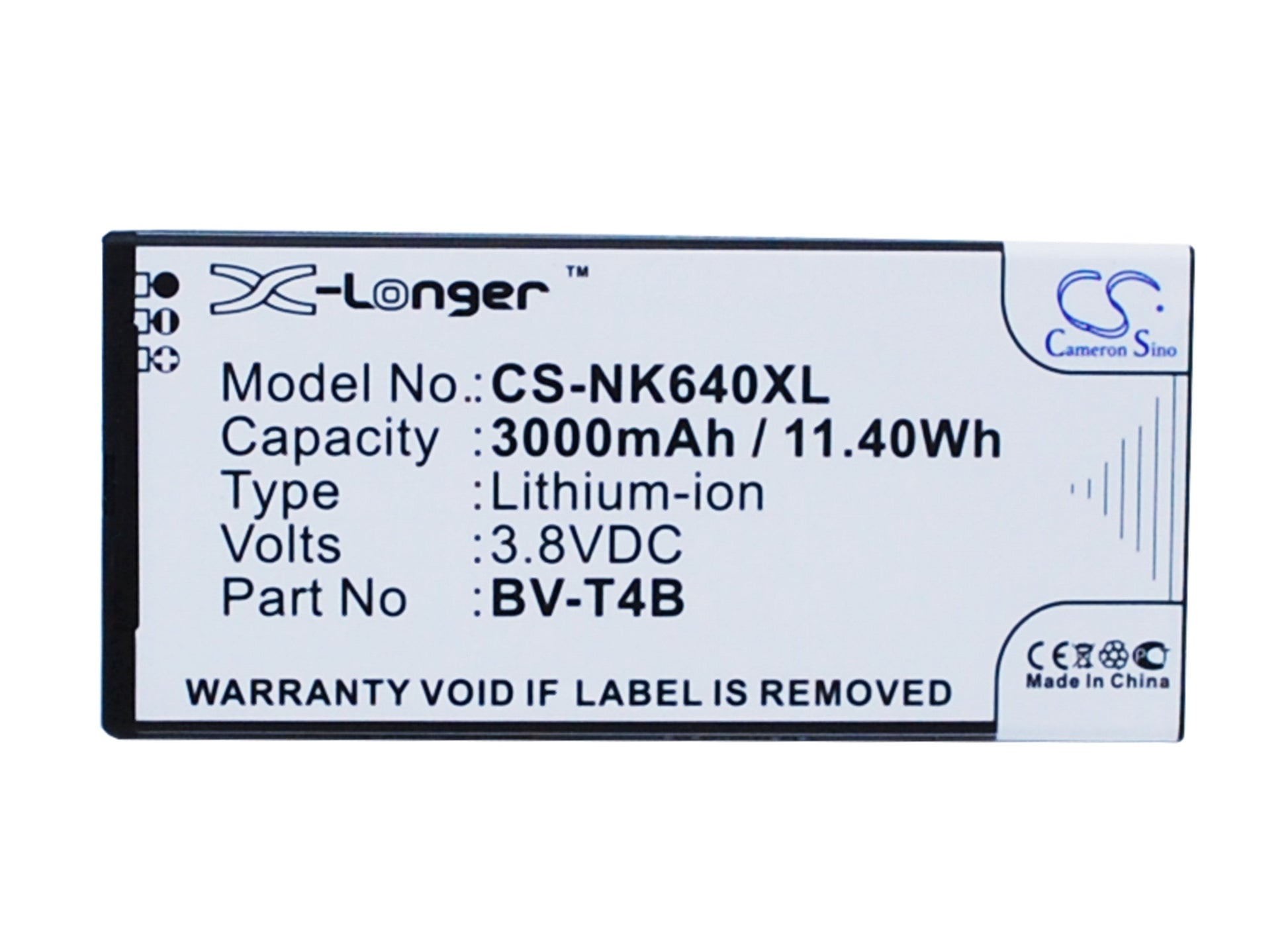 Replacement Battery for Microsoft | Nokia Lumia 640 XL – Mobile, SmartPhone – 3000mAh / 3.8V - image 1