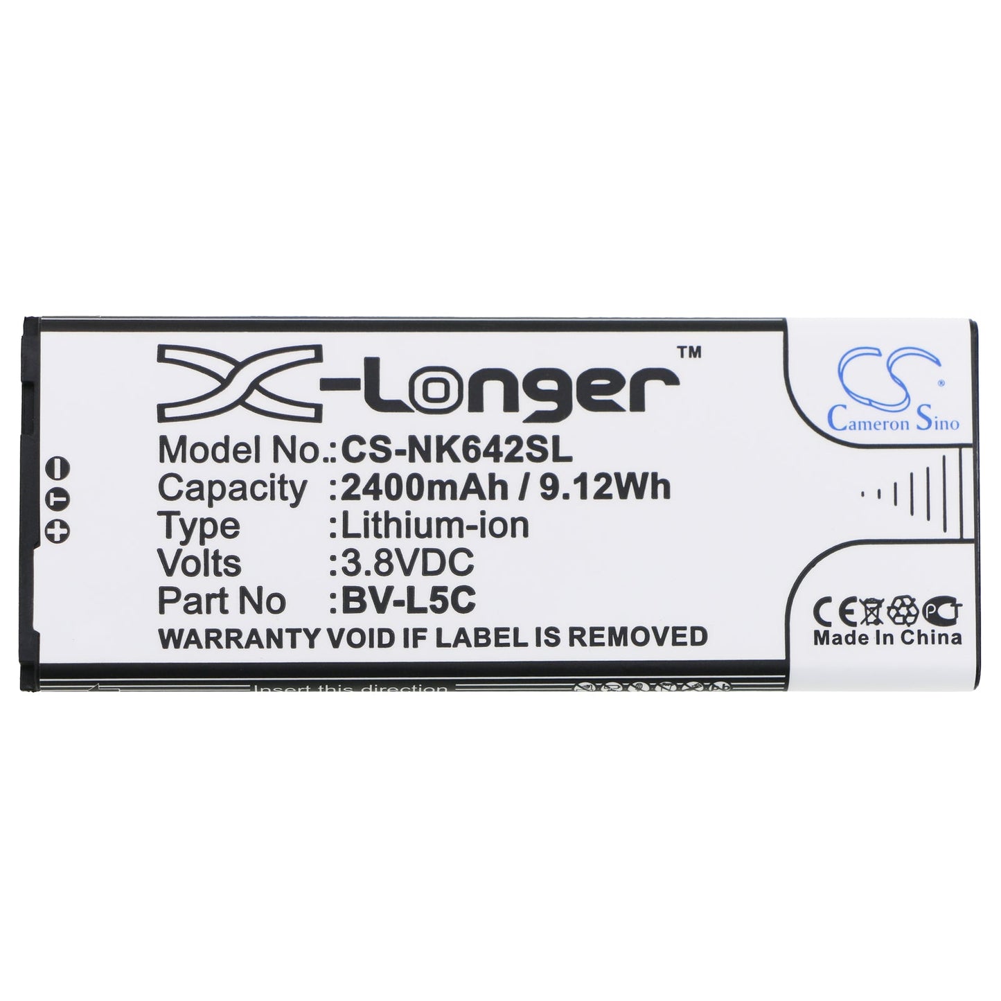 Replacement Battery for Nokia  Lumia 640 Dual SIM – Mobile, SmartPhone – 2400mAh / 9.12Wh / 3.8V