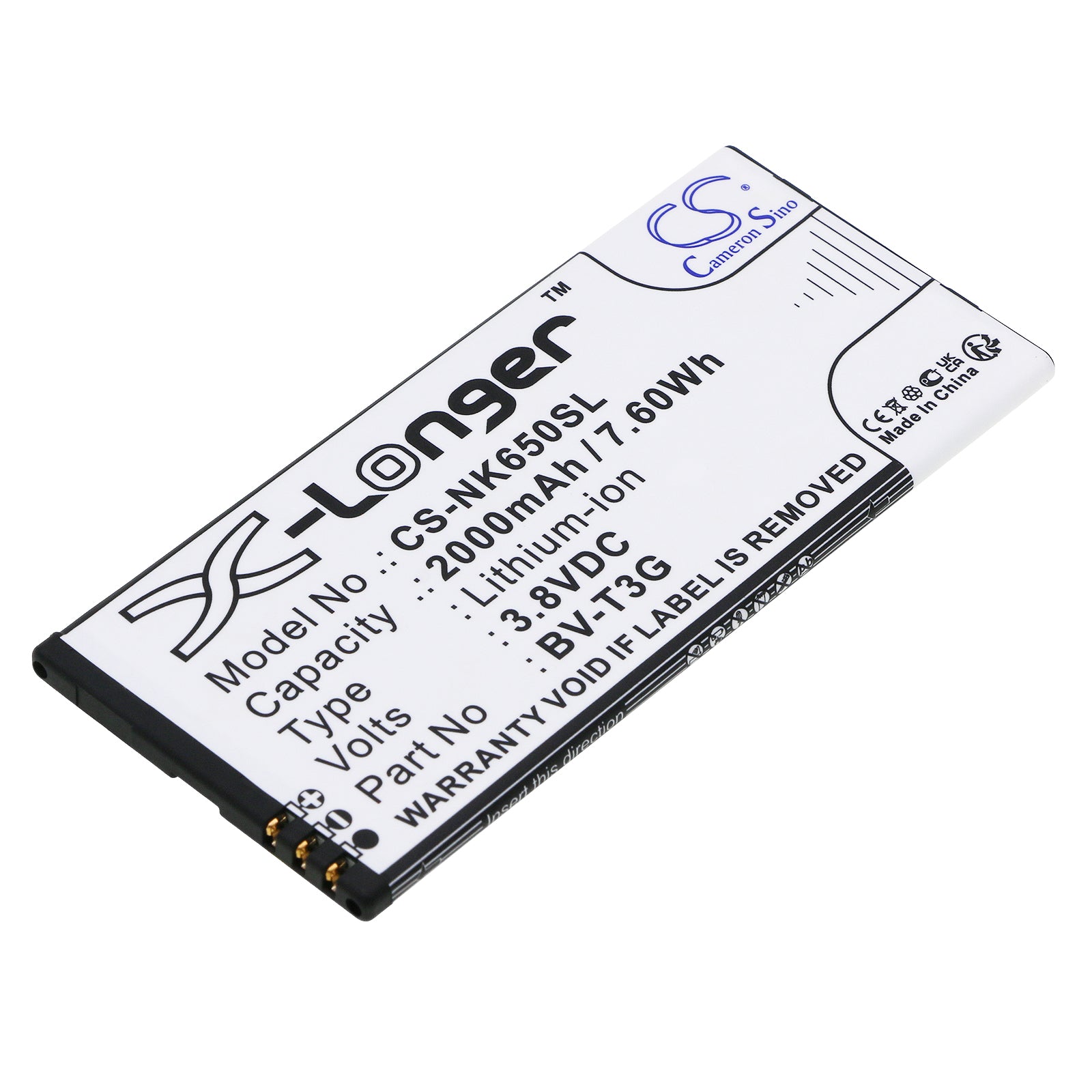 Replacement Battery for Nokia | Microsoft Lumia 650 – Mobile, SmartPhone – 2000mAh / 3.8V - image 1