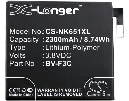 Replacement Battery for Nokia | Microsoft Lumia 650 XL – Mobile, SmartPhone – 2300mAh / 3.8V - image 3