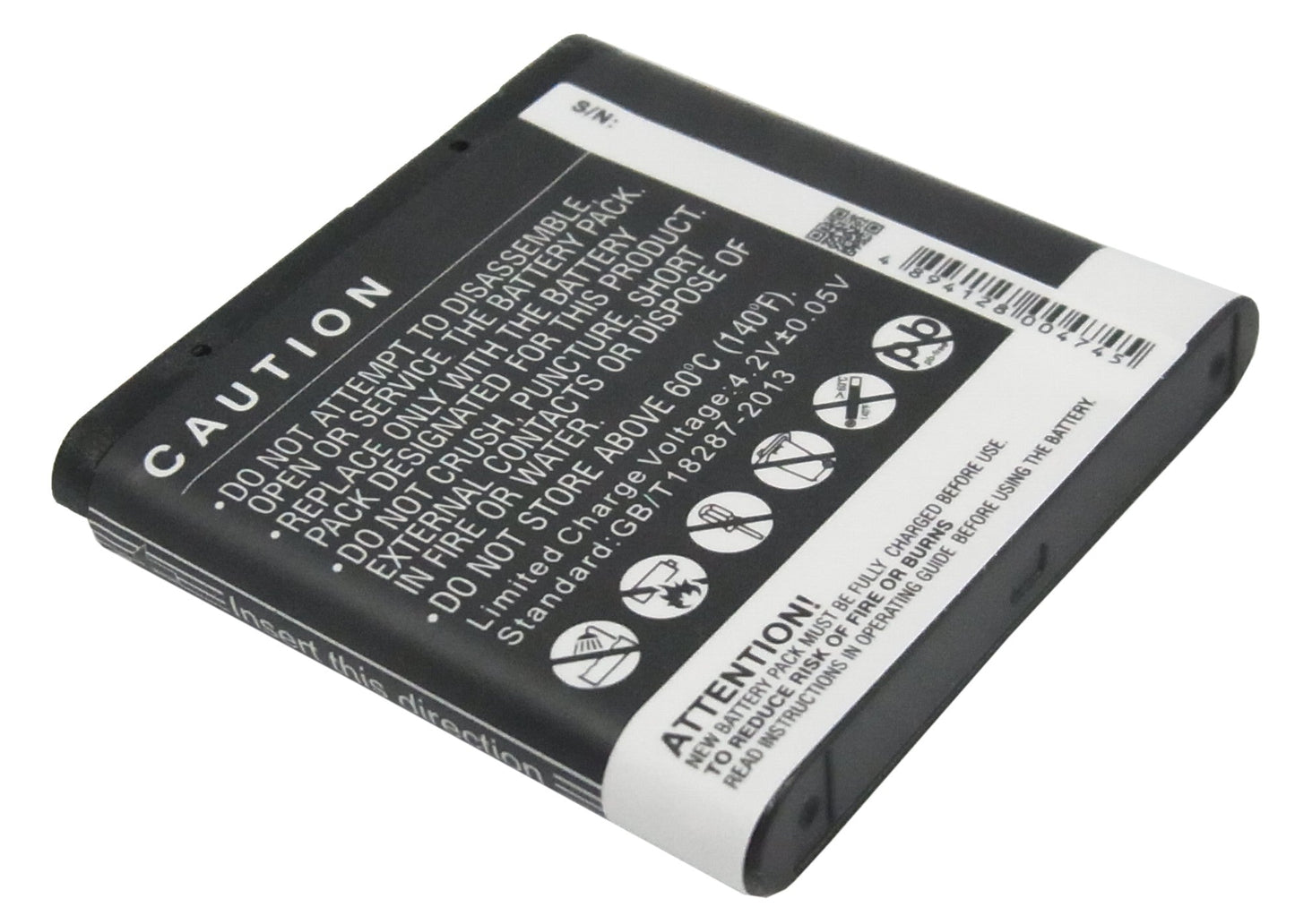 Replacement Battery for Nokia  3250 – Mobile, SmartPhone – 1100mAh / 4.07Wh / 3.7V