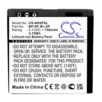 Replacement Battery for Seecode  S40 – Mobile, SmartPhone – 750mAh / 2.78Wh / 3.7V