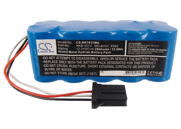 Replacement Battery for Nihon Kohden Cardiolife 7621K – Medical – 2800mAh / 12V