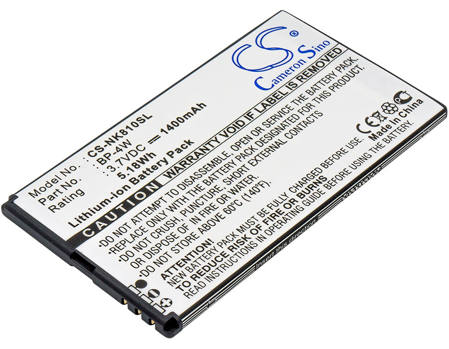 Replacement Battery for Nokia Lumia 810 – Mobile, SmartPhone – 1400mAh / 3.7V - image 1