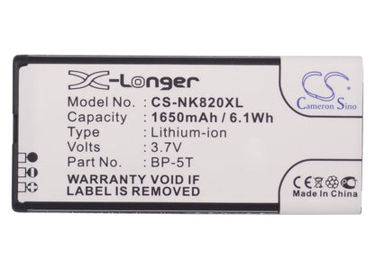 Replacement Battery for Nokia  Arrow – Mobile, SmartPhone – 1650mAh/6.11Wh / 3.7V