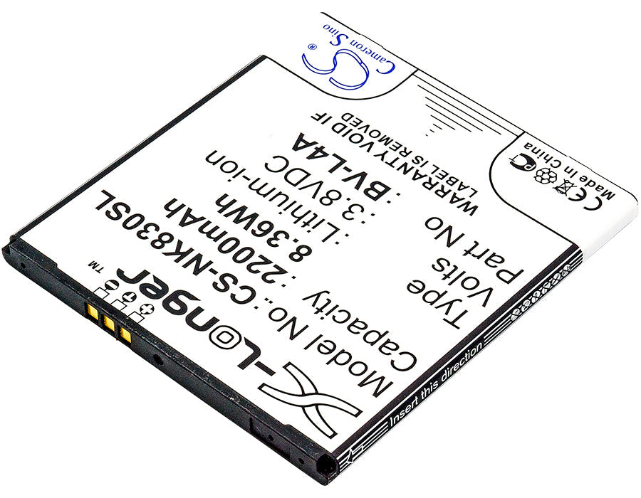 Replacement Battery for Nokia  RM-1141 – Mobile, SmartPhone – 2200mAh / 8.36Wh / 3.8V