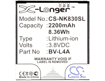 Replacement Battery for Microsoft  Lumia 540 – Mobile, SmartPhone – 2200mAh / 8.36Wh / 3.8V