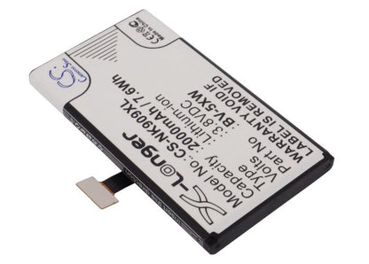 Replacement Battery for Microsoft  Lumia 1020 – Mobile, SmartPhone – 2000mAh / 7.60Wh / 3.8V