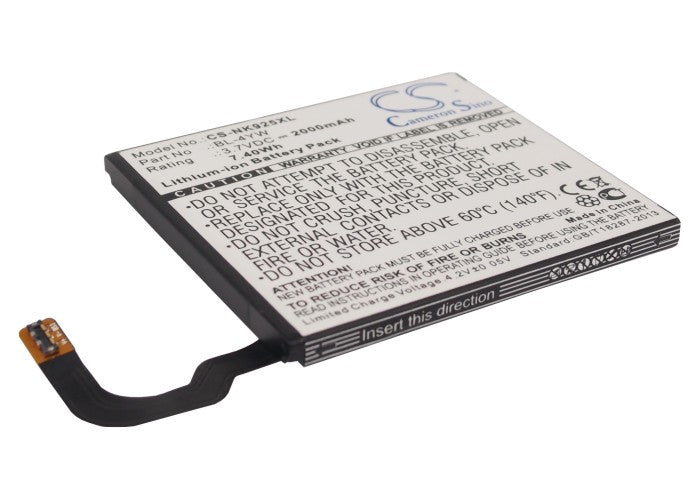 Replacement Battery for Nokia | Microsoft Lumia 925 – Mobile, SmartPhone – 2000mAh / 3.7V - image 1