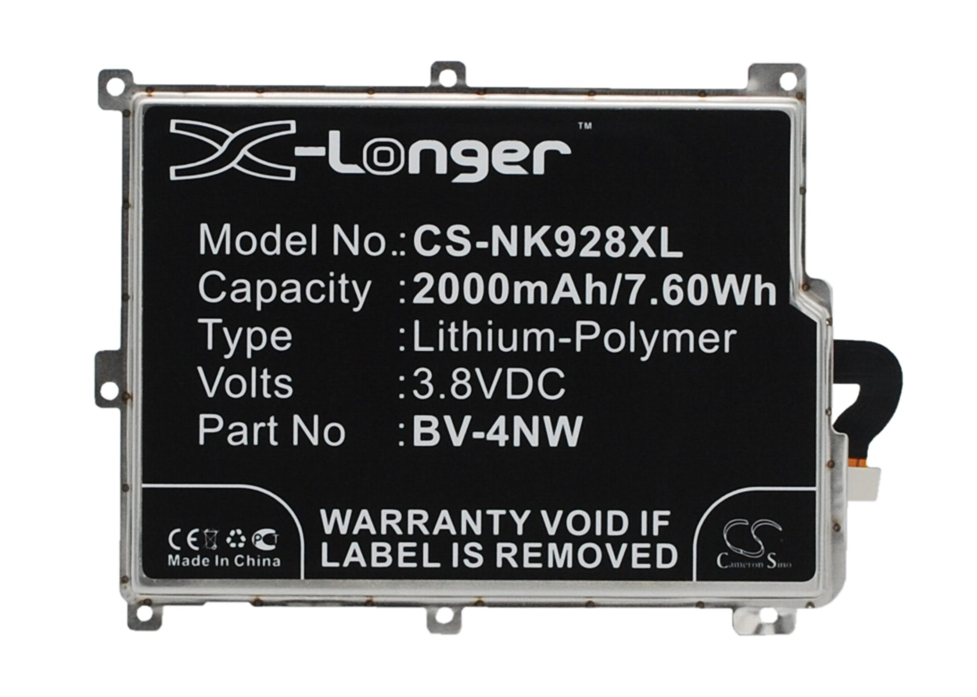Replacement Battery for Nokia | Microsoft Lumia 928 – Mobile, SmartPhone – 2000mAh / 3.8V - image 1