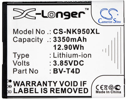 Replacement Battery for Nokia  Cityman – Mobile, SmartPhone – 3350mAh / 12.90Wh / 3.85V