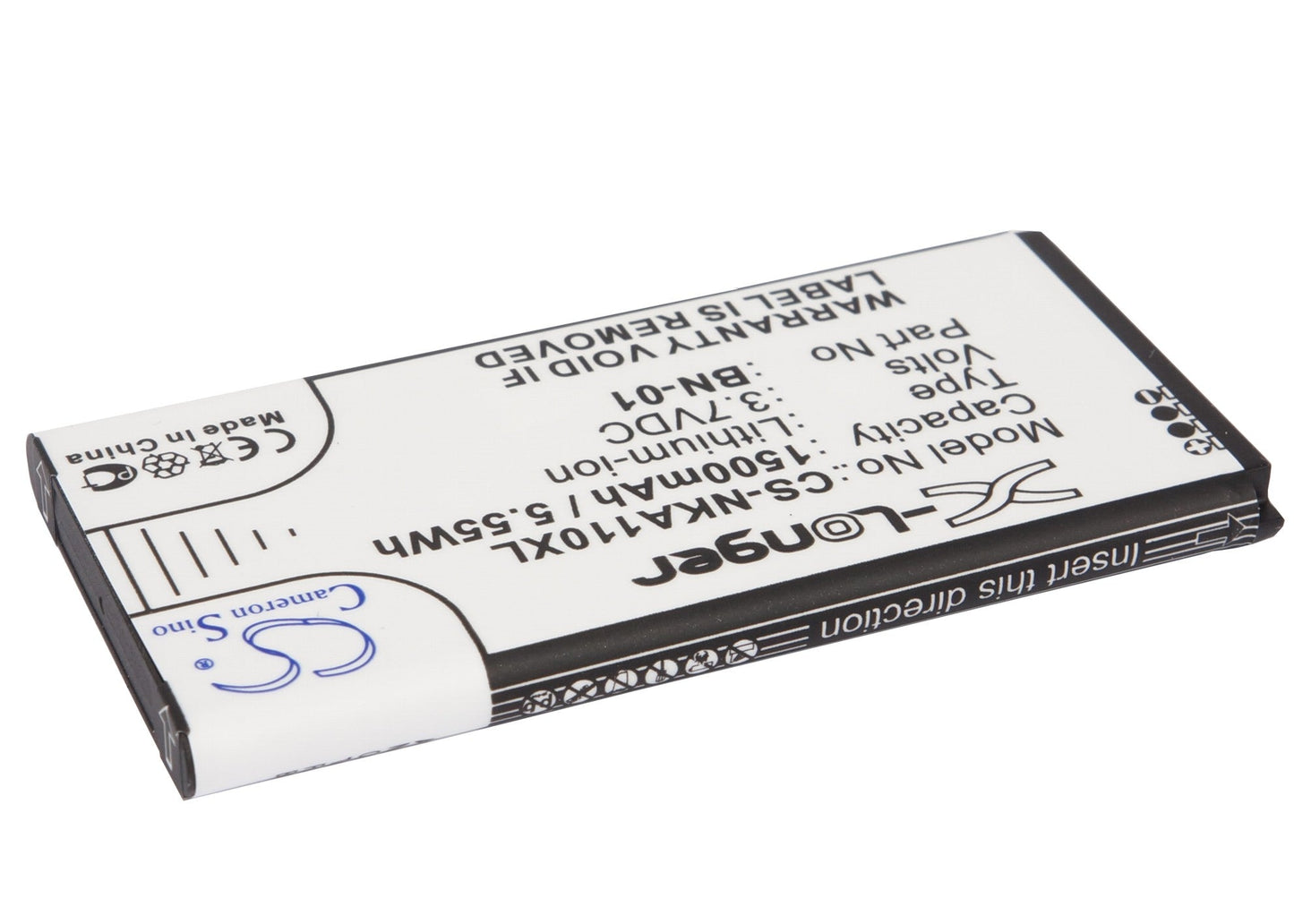 Replacement Battery for Nokia  A110 – Mobile, SmartPhone – 1500mAh / 5.55Wh / 3.7V