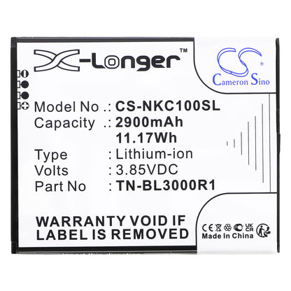 Replacement Battery for Nokia N152DL – Mobile, SmartPhone – 2900mAh / 3.85V