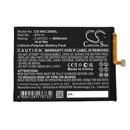 Replacement Battery for Nokia C20 Plus – Mobile, SmartPhone – 4850mAh / 3.85V