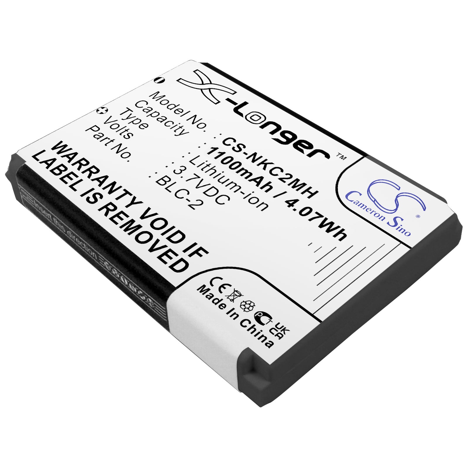 Replacement Battery for Nokia 1220 – Mobile, SmartPhone – 1100mAh / 3.7V - image 1