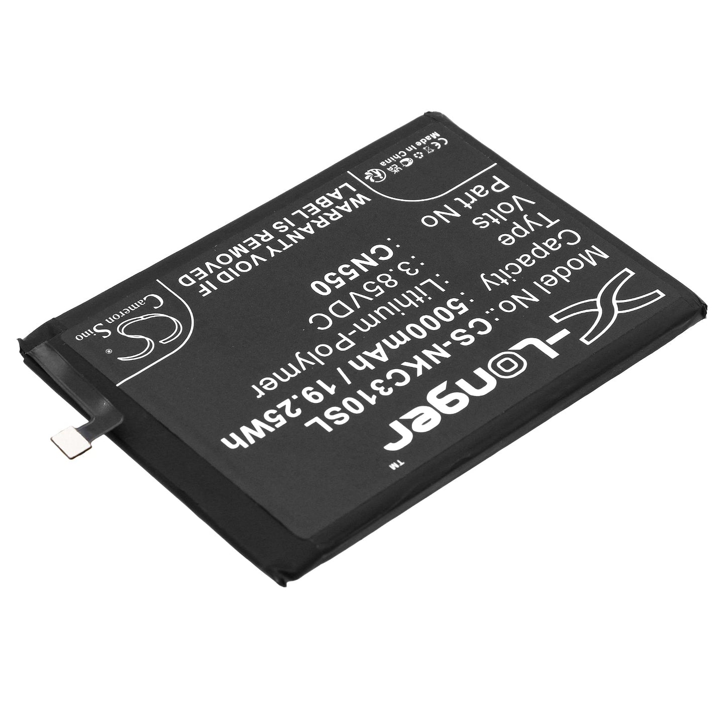 Replacement Battery for Nokia  C31 – Mobile, SmartPhone – 5000mAh / 19.25Wh / 3.85V