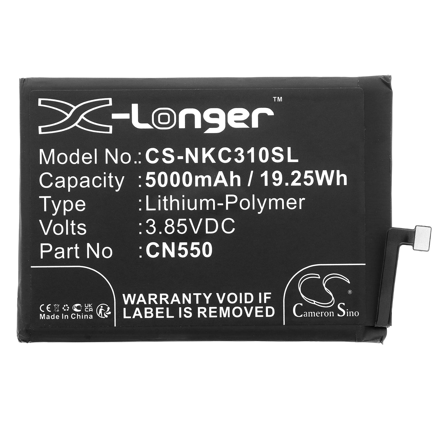 Replacement Battery for Nokia  C31 – Mobile, SmartPhone – 5000mAh / 19.25Wh / 3.85V