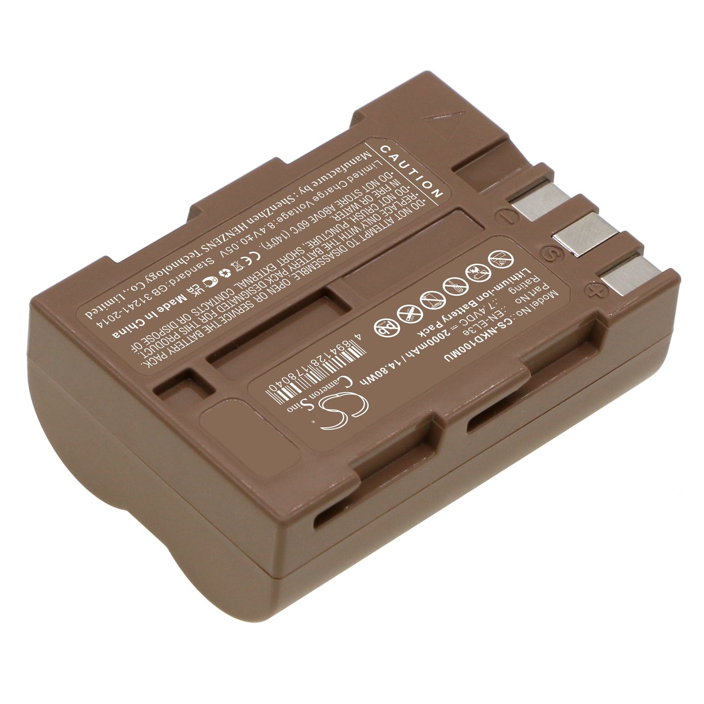 Replacement Battery for NIKON  D100 – Camera – 2000mAh / 14.80Wh / 7.4V