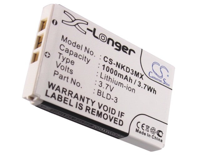 Replacement Battery for Nokia  2100 – Mobile, SmartPhone – 1000mAh / 3.70Wh / 3.7V