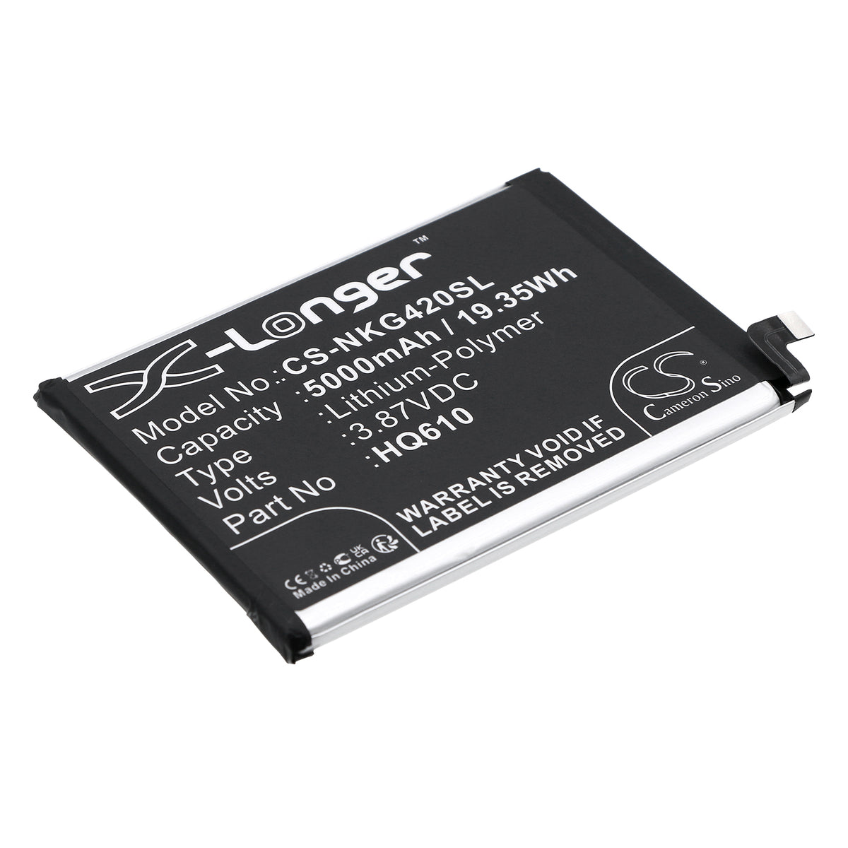 Replacement Battery for Nokia G42 5G – Mobile, SmartPhone – 5000mAh / 3.87V