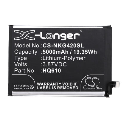Replacement Battery for Nokia G42 5G – Mobile, SmartPhone – 5000mAh / 3.87V