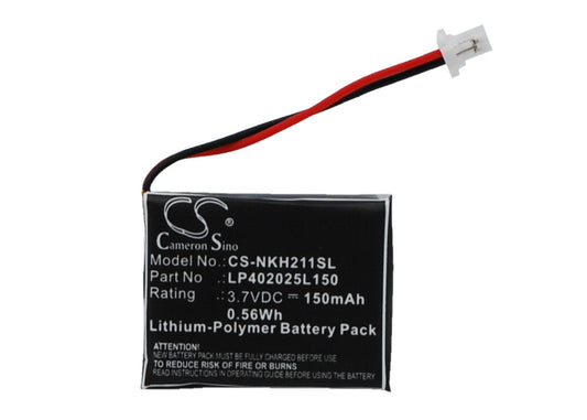 Replacement Battery for Nokia  HS-21W – Wireless Headset – 150mAh / 0.56Wh / 3.7V