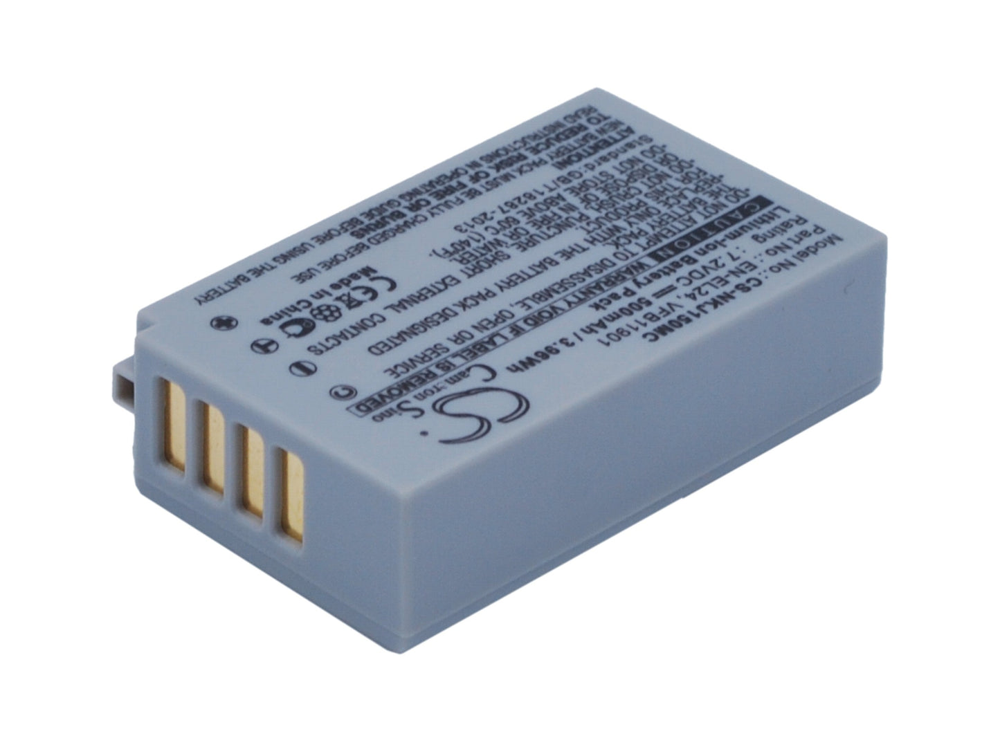 Replacement Battery for Nikon  1 J5 – Camera – 500mAh / 3.96Wh / 7.2V
