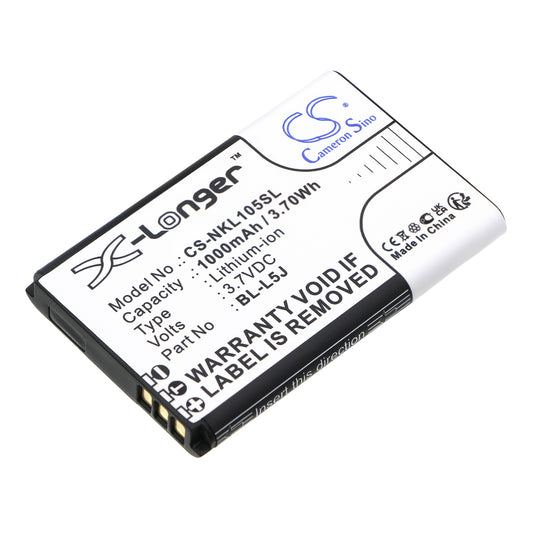 Replacement Battery for Nokia 105 2023 – Mobile, SmartPhone – 1000mAh / 3.7V - image 1
