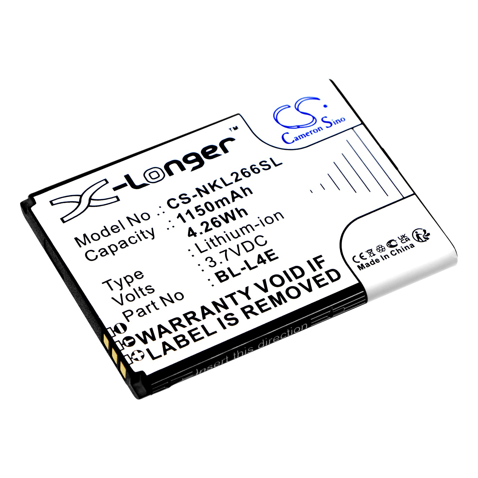 Replacement Battery for Nokia 2660 Flip 4G – Mobile, SmartPhone – 1150mAh / 3.7V - image 1