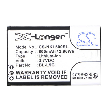 Replacement Battery for Nokia  105 4G (2021) – Mobile, SmartPhone – 800mAh / 2.96Wh / 3.7V
