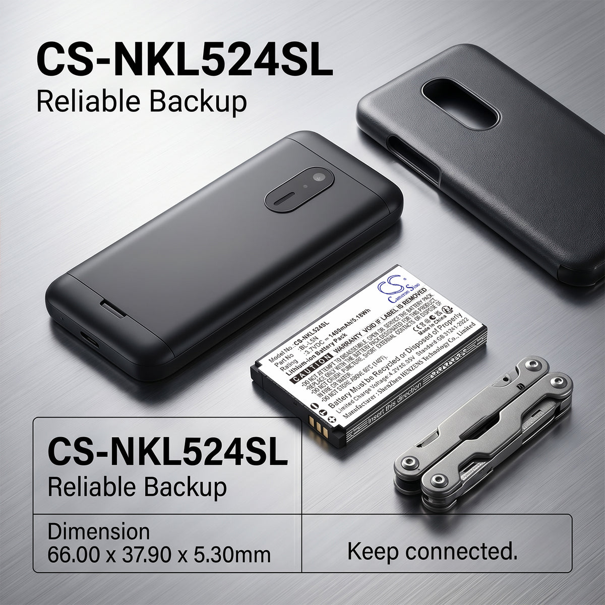Replacement Battery for Nokia 230 2024 – Mobile, SmartPhone – 1400mAh / 3.7V