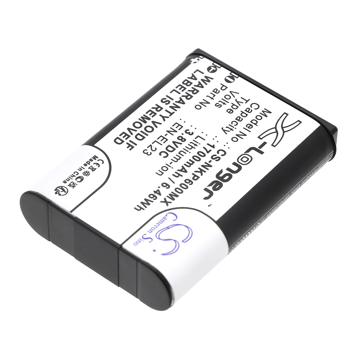 Replacement Battery for NiKon Coolpix P600 – Camera – 1700mAh / 3.8V