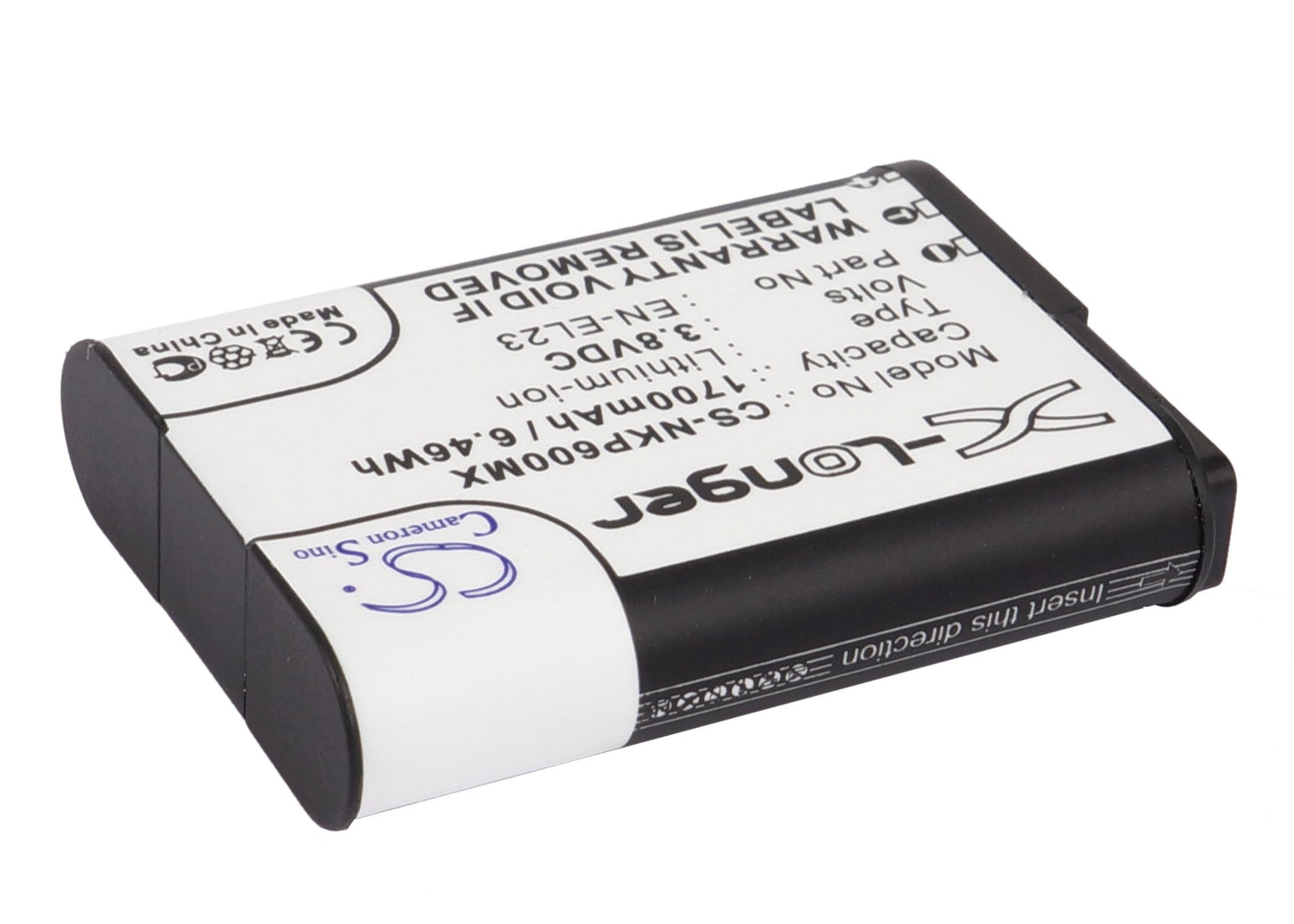 Replacement Battery for Nikon  Coolpix P600 – Camera – 1700mAh / 6.46Wh / 3.8V