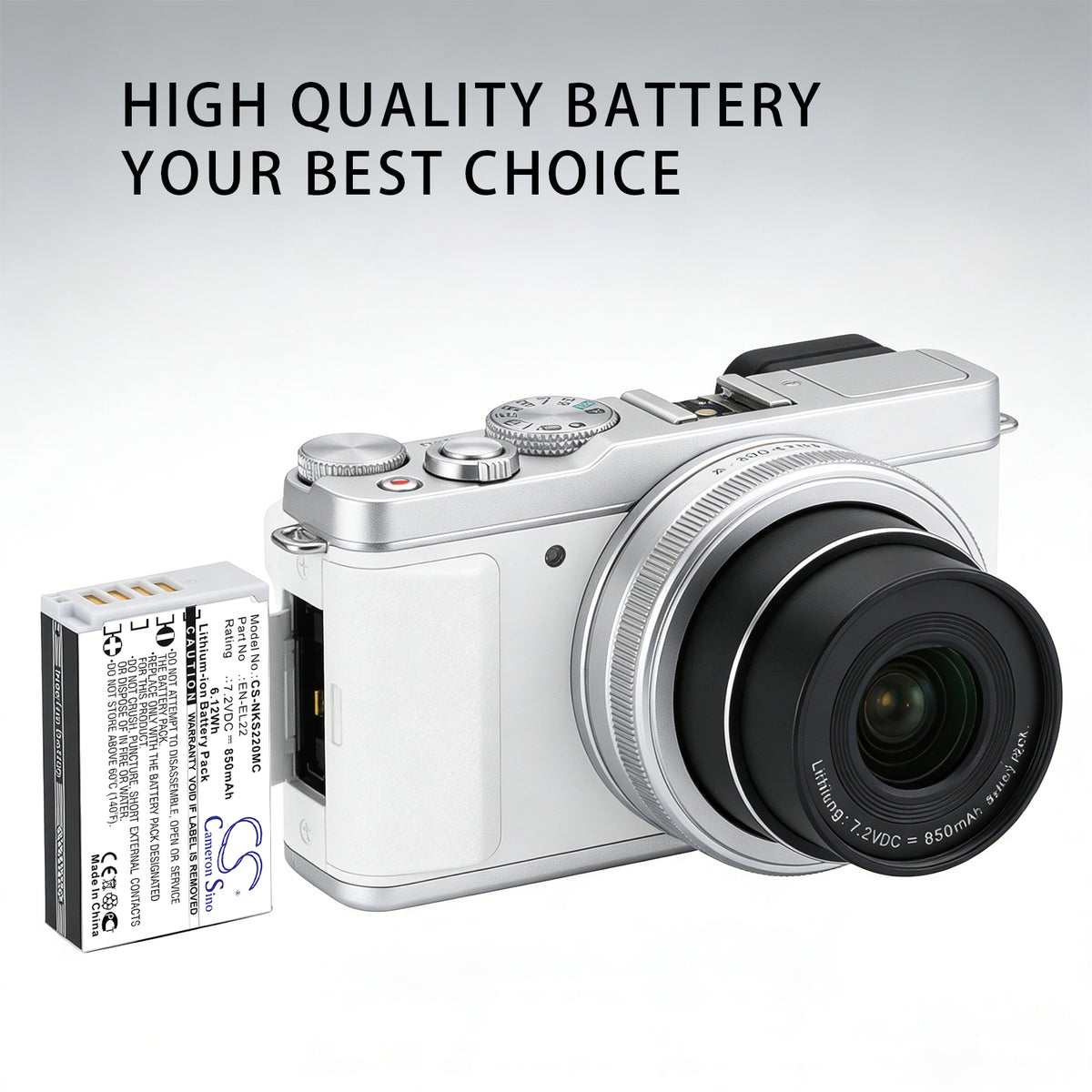 Replacement Battery for NiKon 1 J4 – Camera – 850mAh / 7.2V
