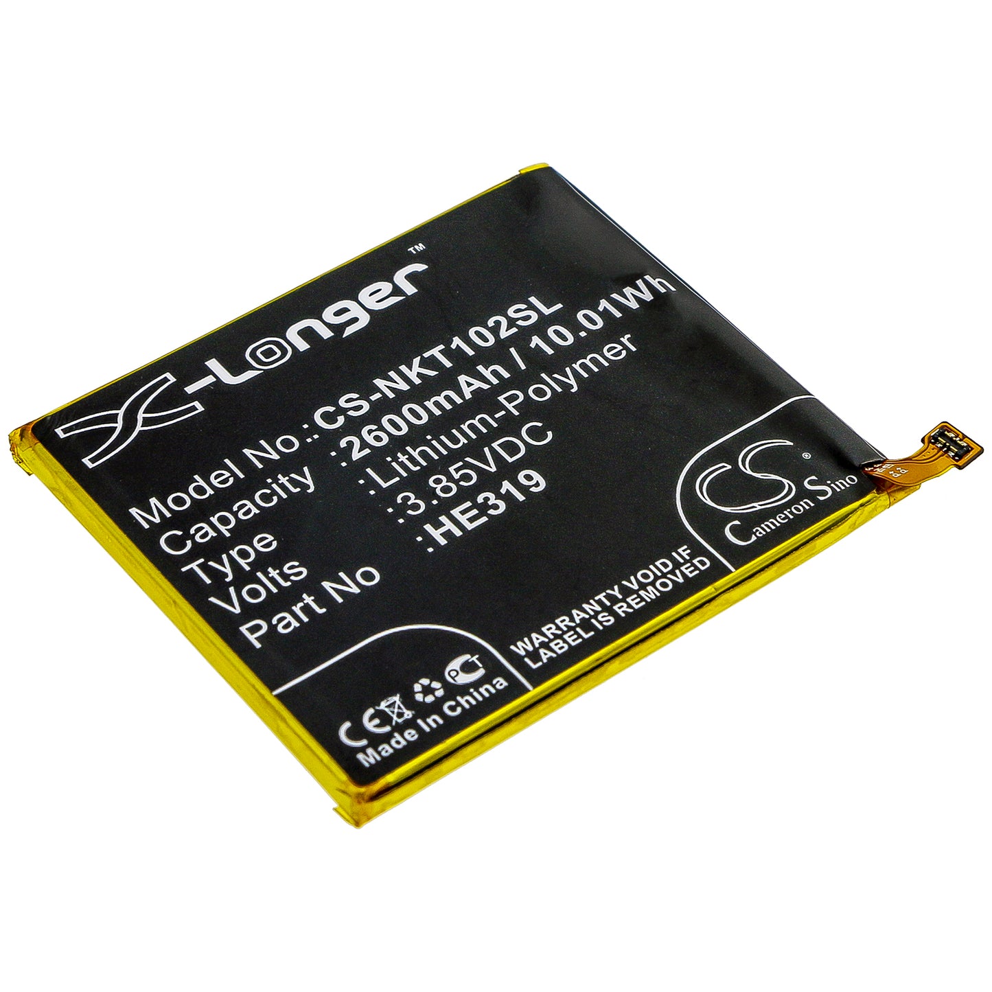 Replacement Battery for Nokia 3 – Mobile, SmartPhone – 2600mAh / 3.85V - image 1