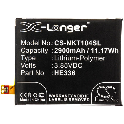 Replacement Battery for Nokia  5 Dual SIM – Mobile, SmartPhone – 2900mAh / 11.17Wh / 3.85V