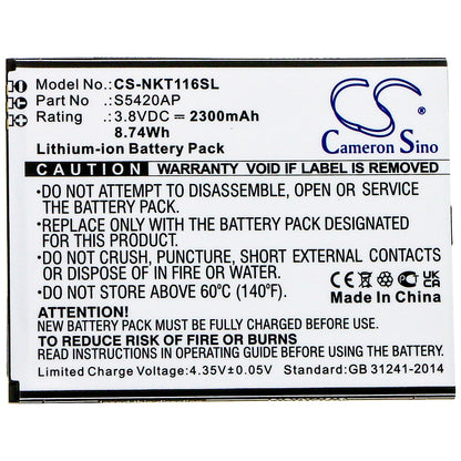 Replacement Battery for Nokia C1 2019 – Mobile, SmartPhone – 2300mAh / 3.8V