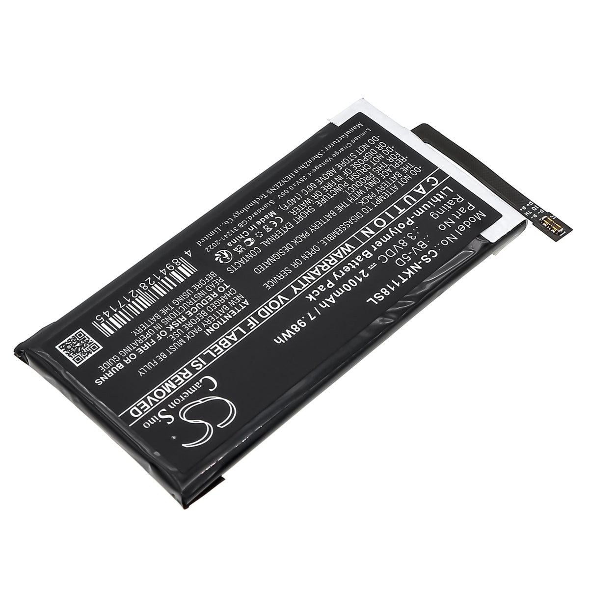Replacement Battery for Nokia 800 Tough – Mobile, SmartPhone – 2100mAh / 3.8V