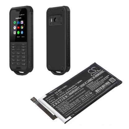 Replacement Battery for Nokia 800 Tough – Mobile, SmartPhone – 2100mAh / 3.8V