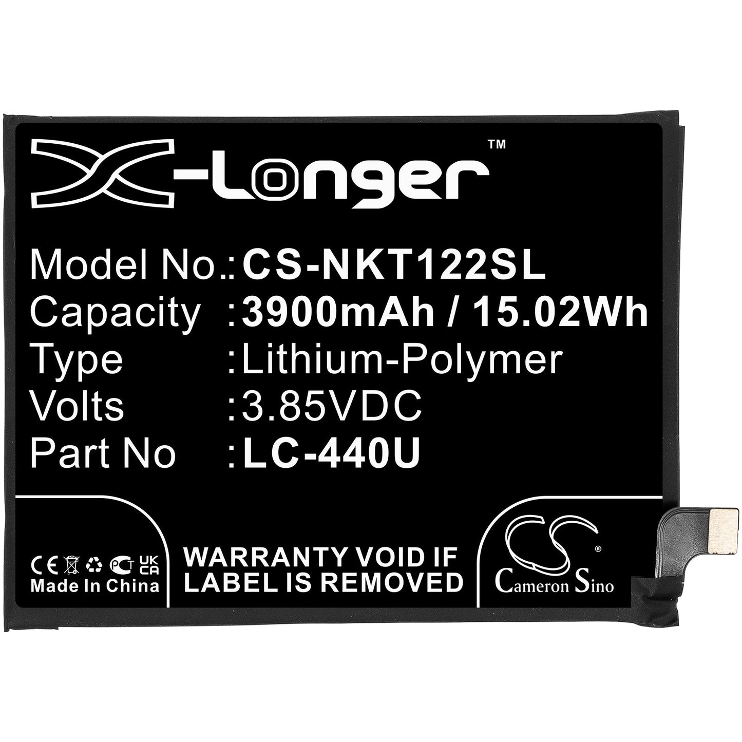 Replacement Battery for Nokia  5.3 2020 – Mobile, SmartPhone – 3900mAh / 15.02Wh / 3.85V